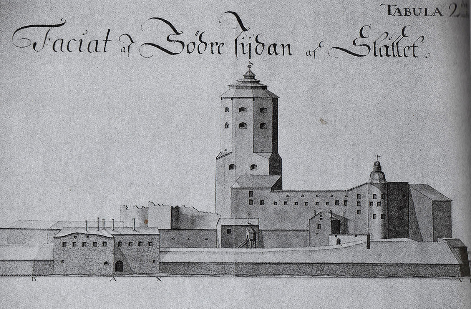 Чертеж Выборгского замка 1703 год