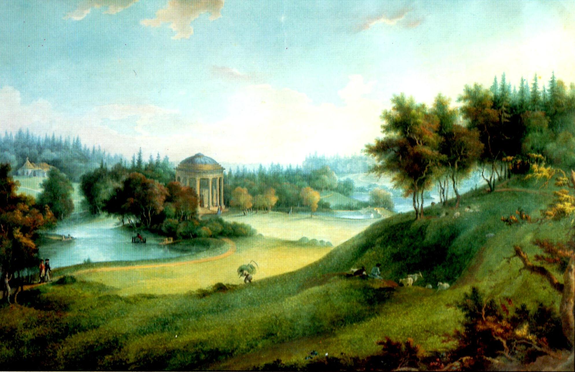 Павловский парк, Храм Дружбы, 1799г., картина художника Г. С. Сергеева 