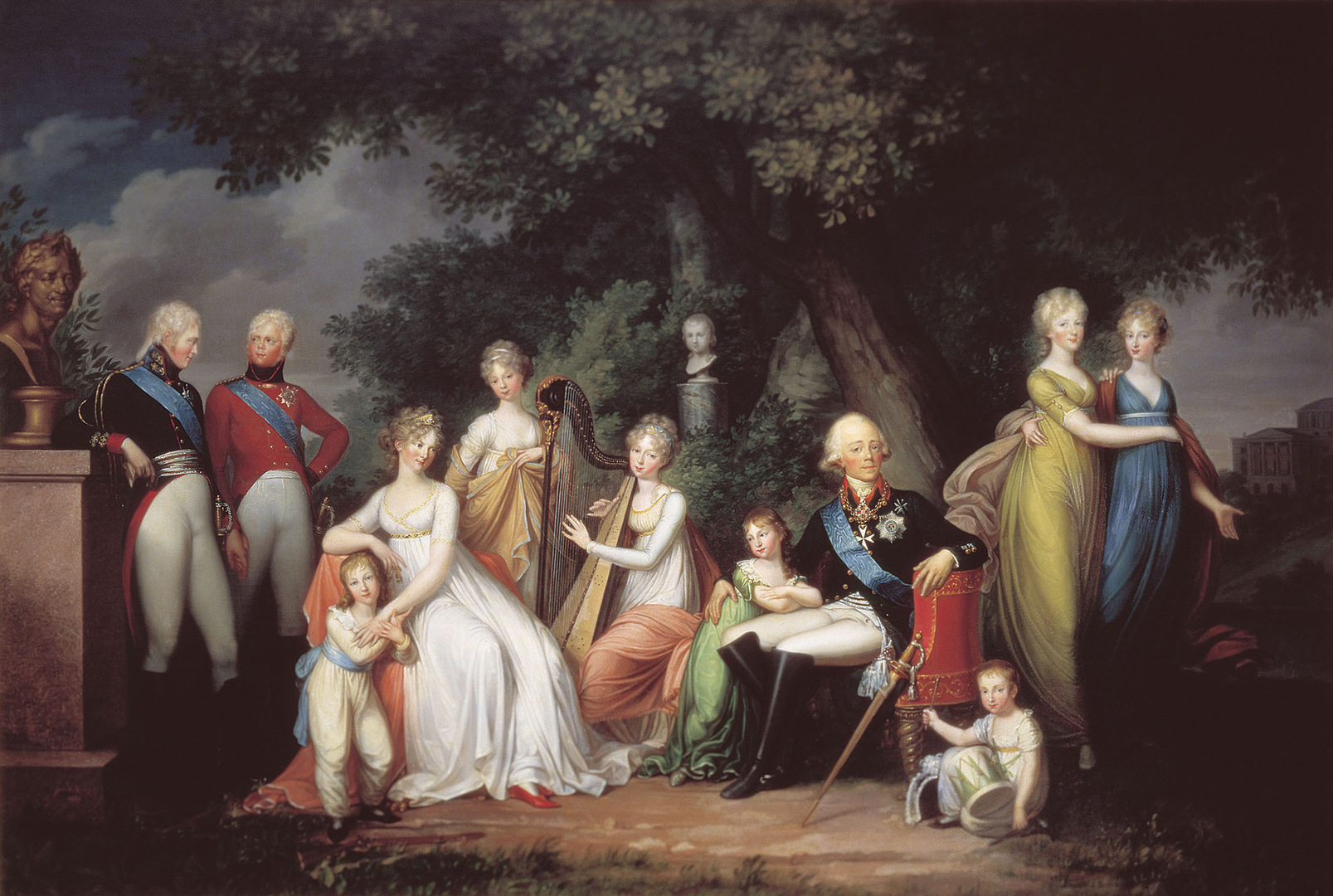 Портрет Павла I с семьёй, 1800 г., художник Франц Герхард фон Кюгельген