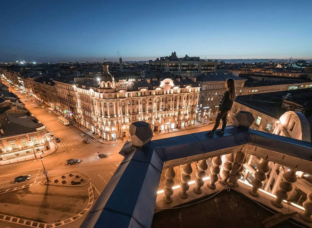 Вид с крыши доходного дома Розенштейна в Санкт-Петербурге