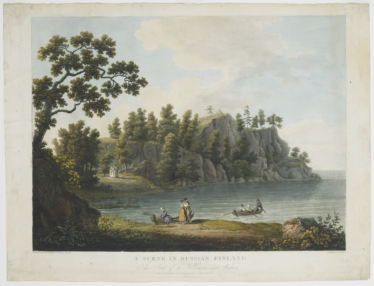 Вид парка Монрепо, картина художника Мартынова А.Е., 1805 год