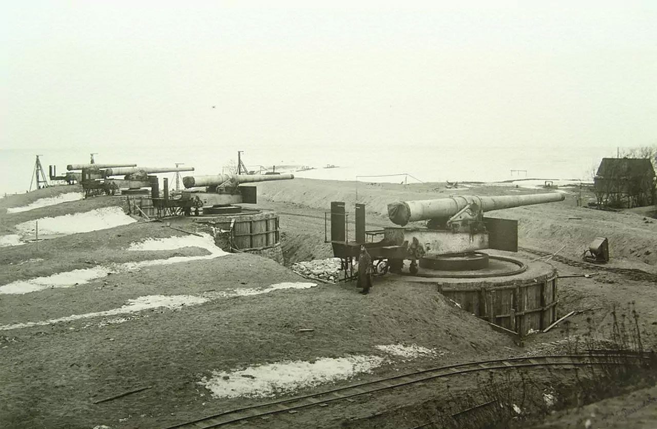 Строительство форта «Риф» в Кронштадте, 1910