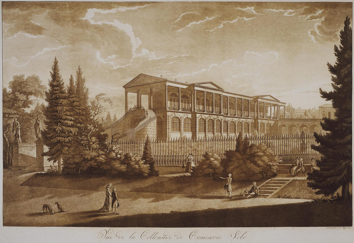 Камероновская галерея в Царском Селе. Иоганн Христофор Майр. 1790 год.