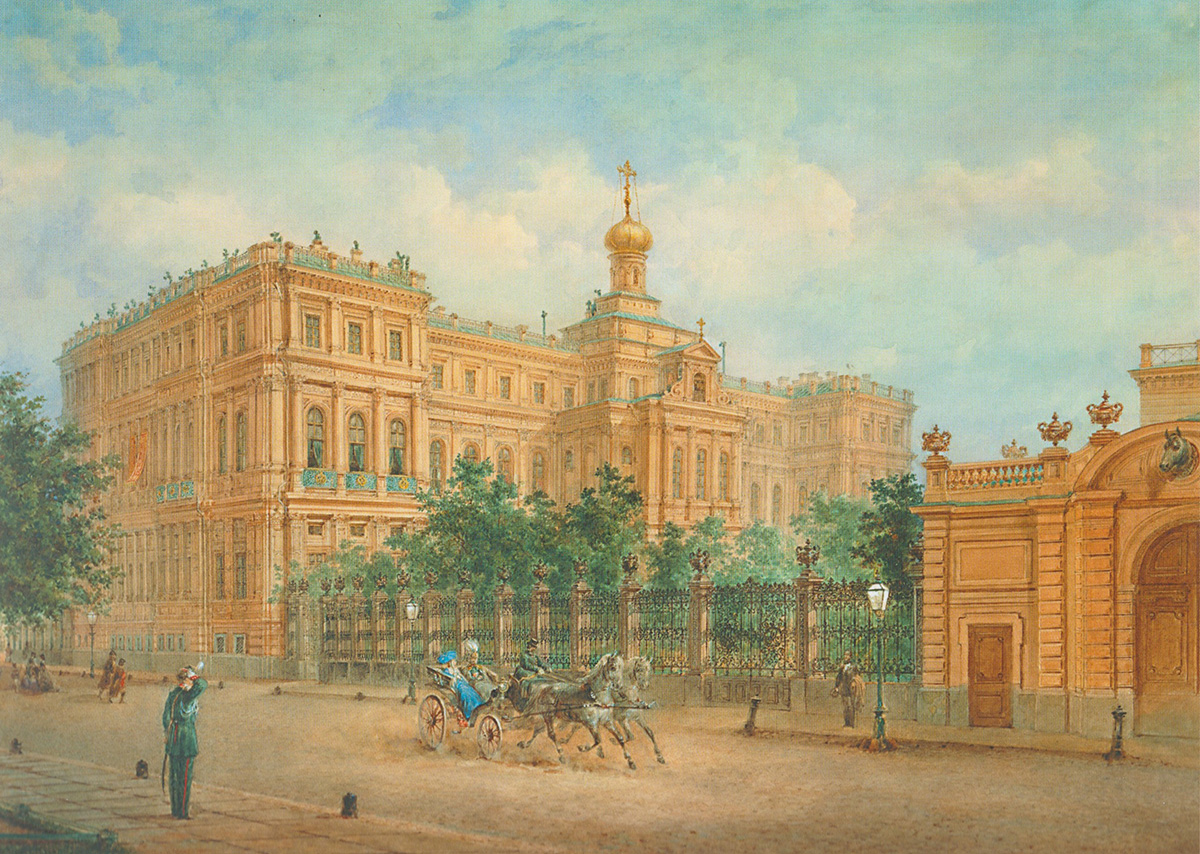 Николаевский дворец, 1865, картина В. С. Садовникова