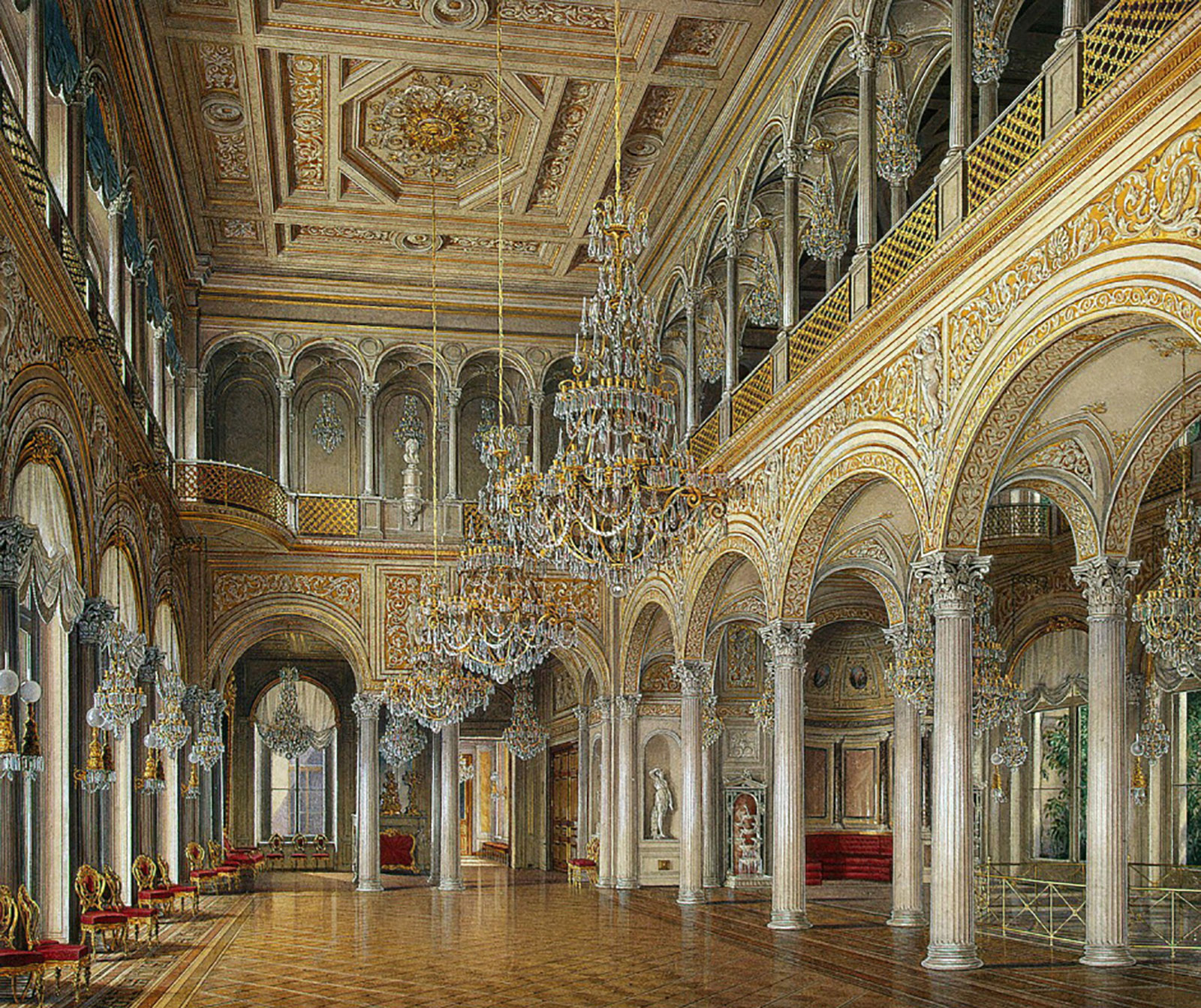 Павильонный зал, картина Гау Э.П., 1860-е гг.