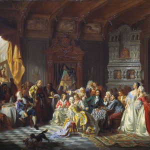 Ассамблея при Петре I, картина Хлебовского С. , 1853 год