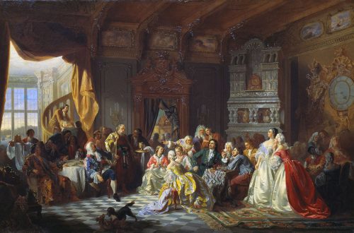 Ассамблея при Петре I, картина Хлебовского С. , 1853 год