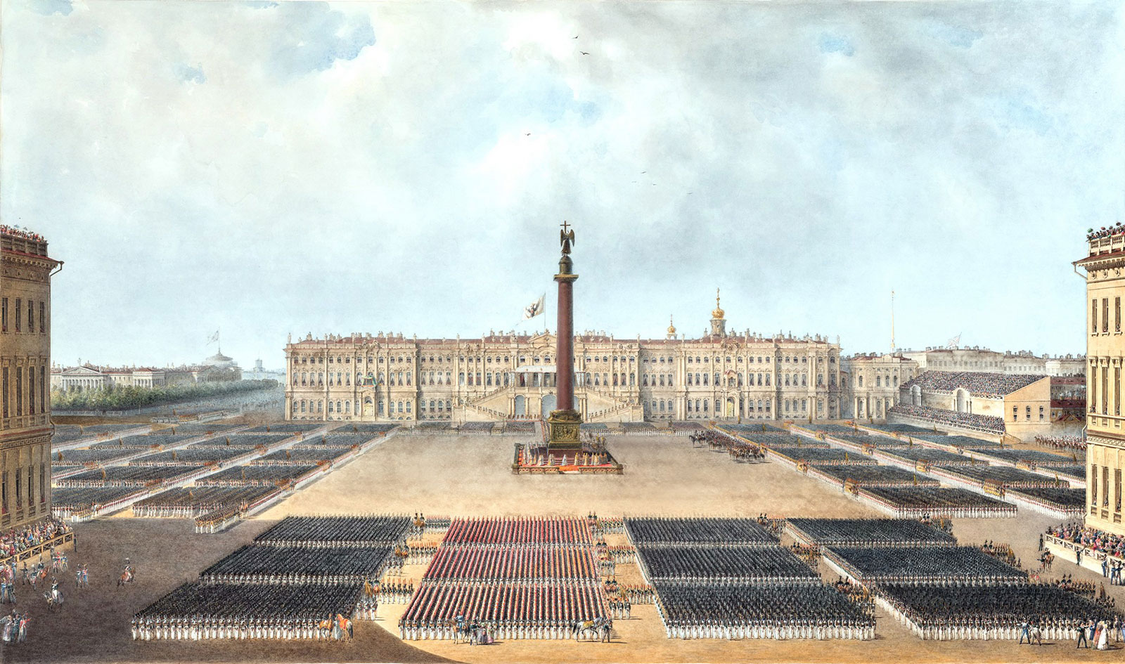 Торжество открытия памятника имп. Александру I, 1834г (альбом 'За Веру, Царя и Отечество.' изд.1912 г)