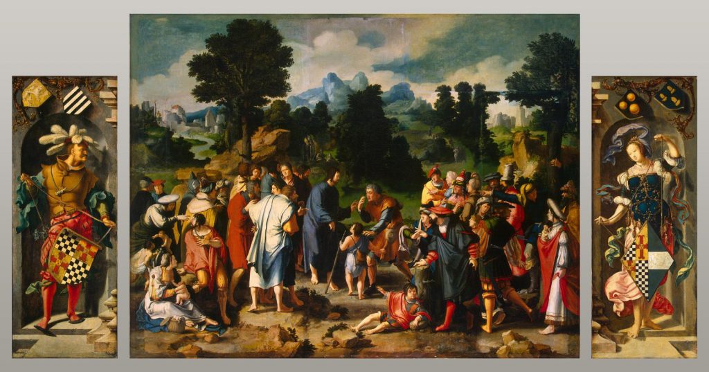 «Исцеление иерихонского слепца», картина Лукаса ван Лейдена