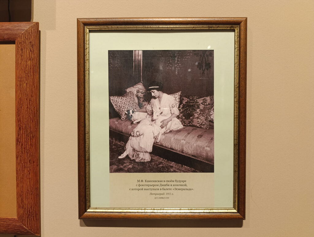 Экспозиция посвященная балерине в особняке Кшесинской в Санкт-Петербурге