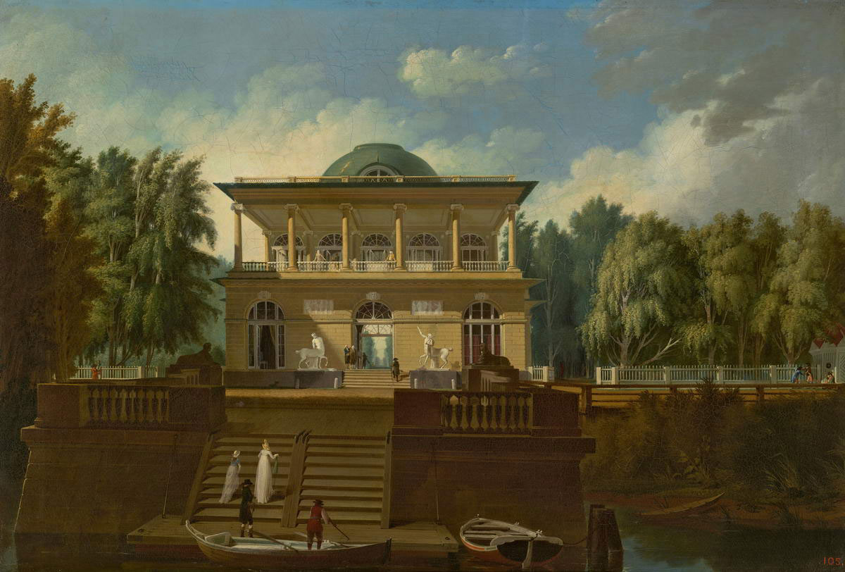 Вид на Строгановскую дачу в Петербурге, 1797 год, картина художника Воронихина А. Н.