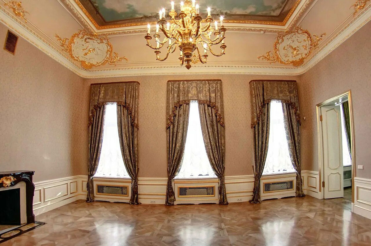Розовая гостиная в особняк Трубецких-Нарышкиных в Санкт-Петербурге