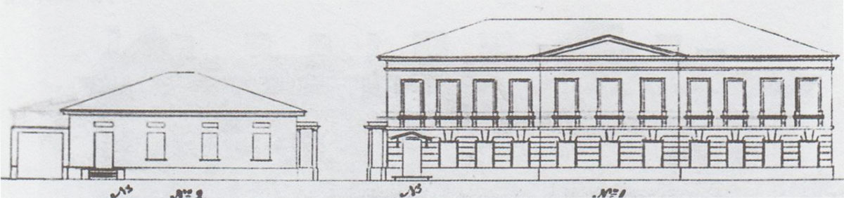 Дом Трубецких (А. П. Ганнибала) со службами до перестройки