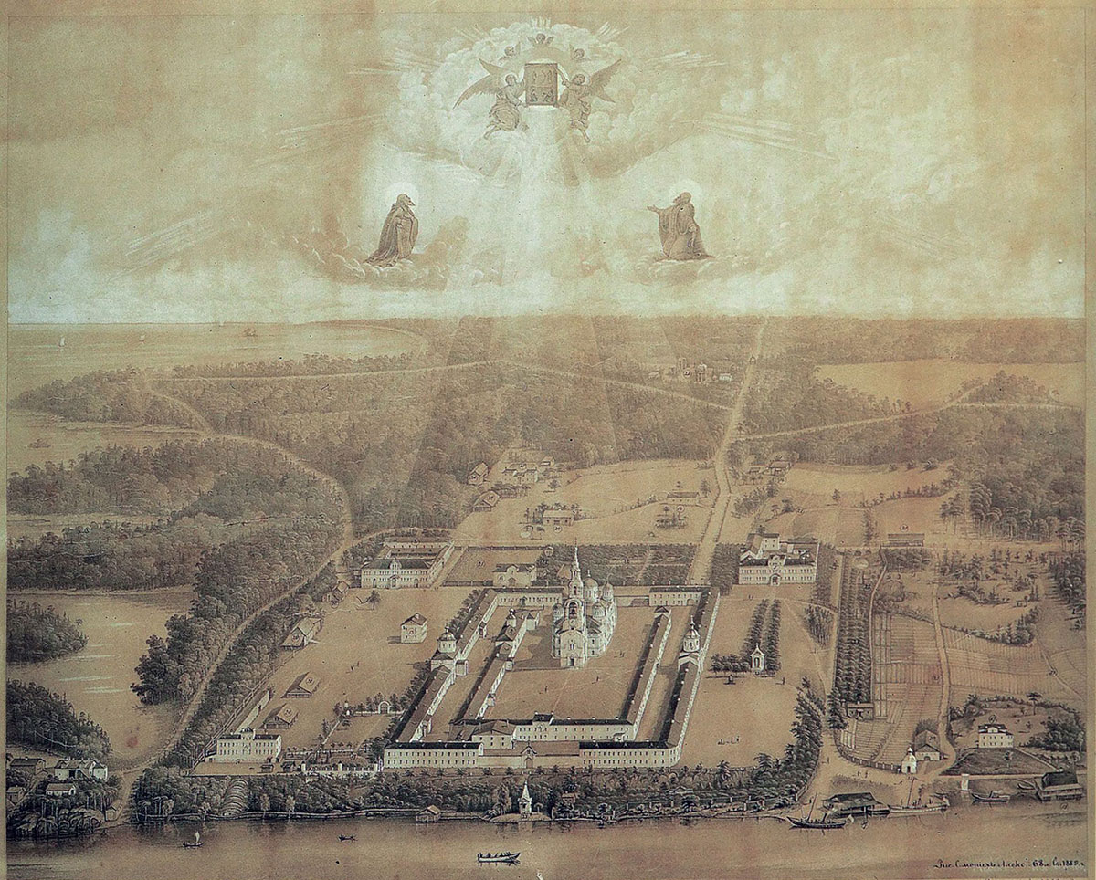 Валаамский монастырь, 1889 год, рисунок монаха Алексея