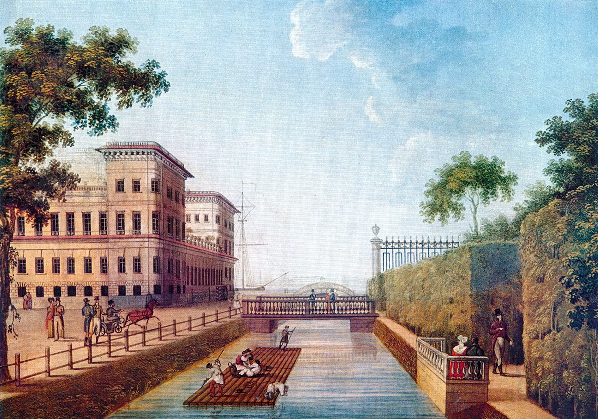 Лебяжий канал у Летнего сада и Царицына луга, 1820-1824 гг.